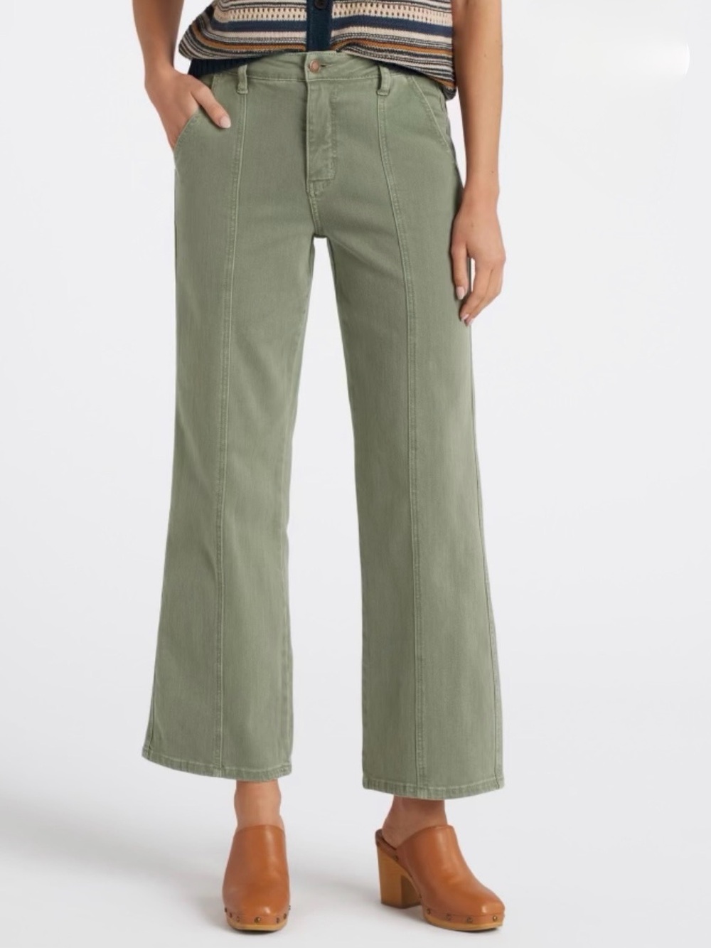 Judy Blue Olive High-Rise Wide Leg Jeans